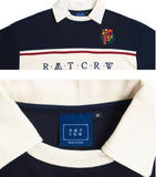 ロマンティッククラウン(ROMANTIC CROWN) Cross Line Half Polo Shirt_Navy