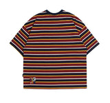 ロマンティッククラウン(ROMANTIC CROWN) E.D.V Striped T Shirt_Burgundy