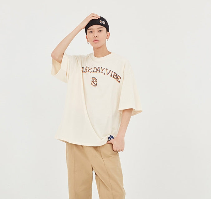 ロマンティッククラウン(ROMANTIC CROWN) E.D.V Big Logo T Shirt_Oatmeal