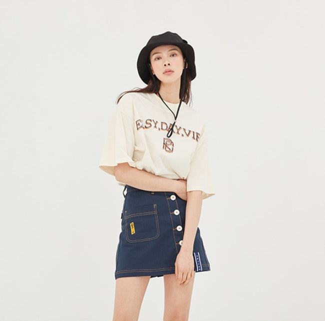 ロマンティッククラウン(ROMANTIC CROWN) E.D.V Big Logo T Shirt_Oatmeal