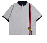 ロマンティッククラウン(ROMANTIC CROWN) RC Double Line Polo Shirt_Grey