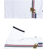 ロマンティッククラウン(ROMANTIC CROWN) RC Double Line Polo Shirt_White