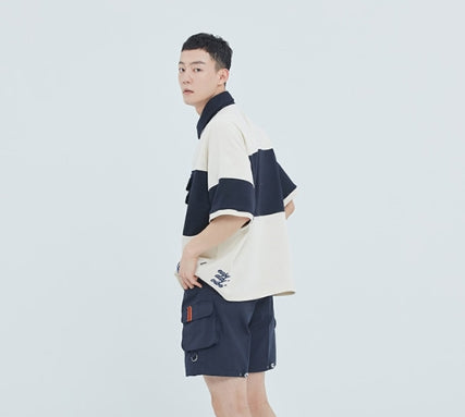 ロマンティッククラウン(ROMANTIC CROWN) RC Big Pocket Polo Shirt_Oatmeal