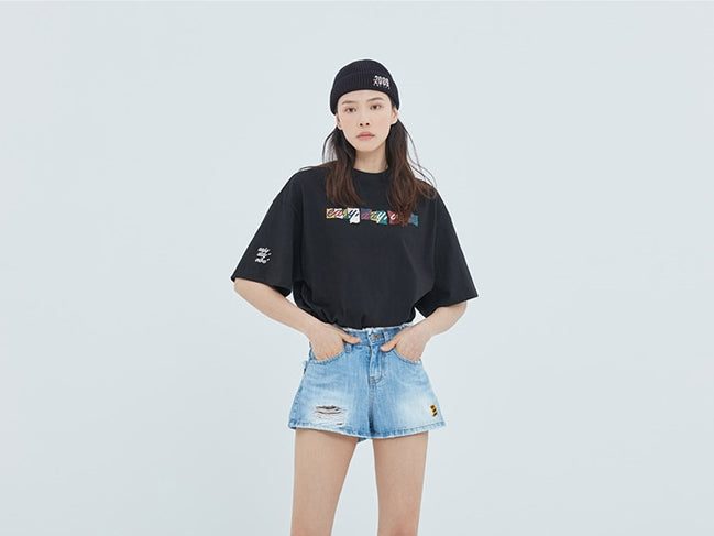 ロマンティッククラウン(ROMANTIC CROWN) E.D.V Splinter T Shirt_Black