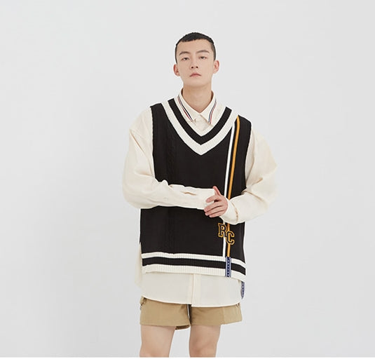 ロマンティッククラウン(ROMANTIC CROWN) RC Double Line Vest_Black