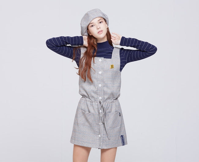 ロマンティッククラウン(ROMANTIC CROWN) GNAC Glen Check Dress_Beige