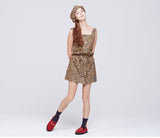 ロマンティッククラウン(ROMANTIC CROWN) GNAC Leopard Dress_Brown