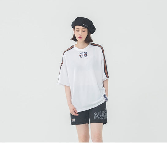 ロマンティッククラウン(ROMANTIC CROWN) Shoulder Line Banding Jersey_White