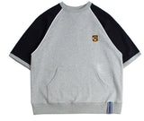 ロマンティッククラウン(ROMANTIC CROWN) Raglan Piping T Shirt_Grey