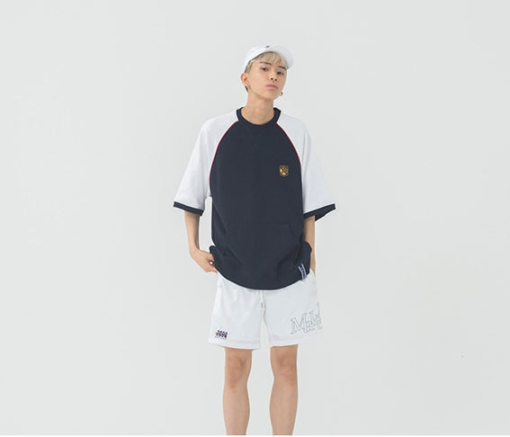 ロマンティッククラウン(ROMANTIC CROWN) Raglan Piping T Shirt_Navy