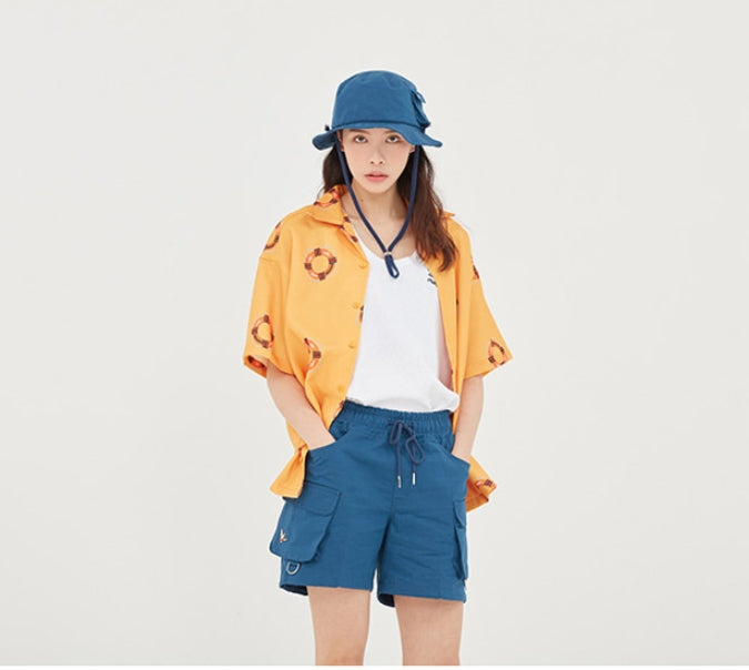 ロマンティッククラウン(ROMANTIC CROWN) Life Belt Bowling Shirts_Yellow