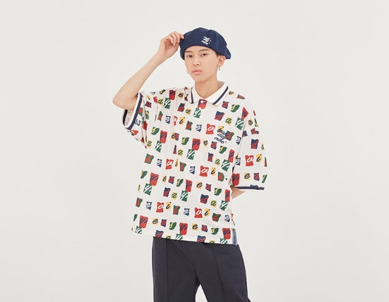 ロマンティッククラウン(ROMANTIC CROWN) E.D.V Splinter Polo Shirt_Oatmeal