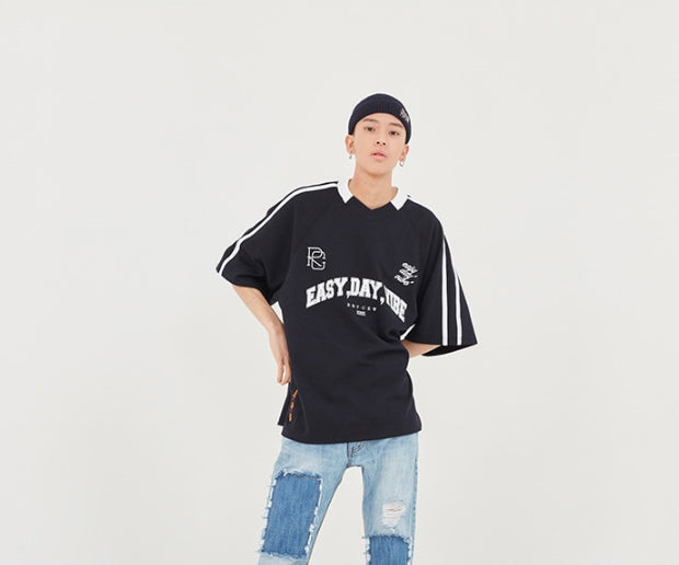 ロマンティッククラウン(ROMANTIC CROWN) E.D.V Foot Ball Jersey_Navy