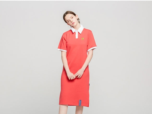 ロマンティッククラウン(ROMANTIC CROWN) Collar Cotton Dress_Red
