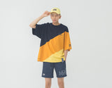 ロマンティッククラウン(ROMANTIC CROWN) Division Color Block T Shirt_Mustard