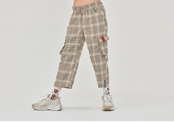 ロマンティッククラウン(ROMANTIC CROWN) Check Pocket Ankle Pants_Grey