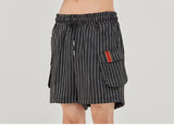 ロマンティッククラウン(ROMANTIC CROWN) E.D.V Stripe Shorts_Black