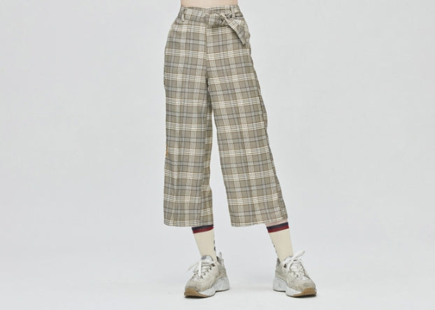 ロマンティッククラウン(ROMANTIC CROWN) GNAC Check Pantalon_Grey