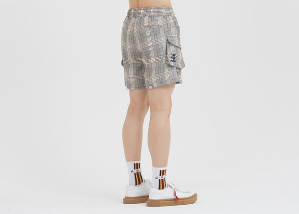 ロマンティッククラウン(ROMANTIC CROWN) E.D.V Short Check Pants_Black