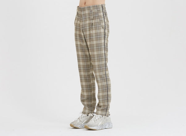 ロマンティッククラウン(ROMANTIC CROWN) Classic Newsboy Check Pants_Grey