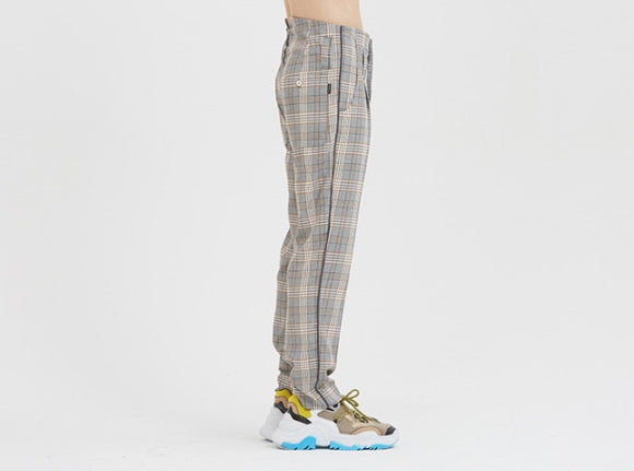 ロマンティッククラウン(ROMANTIC CROWN) Classic Newsboy Check Pants_Black