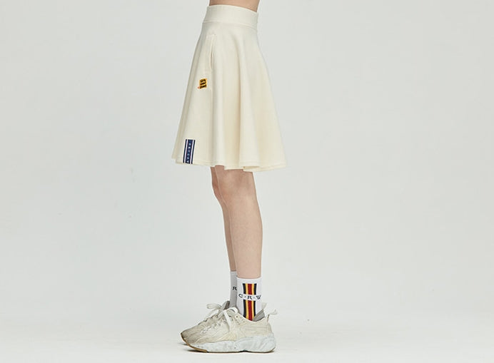 ロマンティッククラウン(ROMANTIC CROWN) Mid Line Flare Skirt_Oatmeal