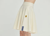 ロマンティッククラウン(ROMANTIC CROWN) Mid Line Flare Skirt_Oatmeal