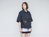 ロマンティッククラウン(ROMANTIC CROWN) Cotton Half Anorak_Navy