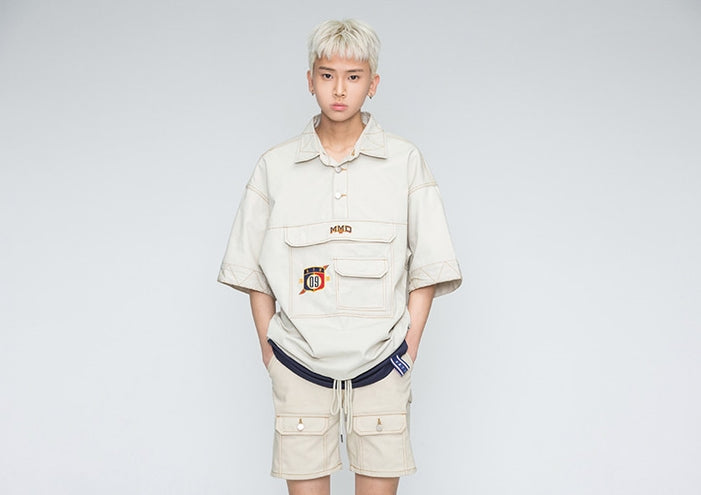 ロマンティッククラウン(ROMANTIC CROWN) Cotton Half Anorak_Beige