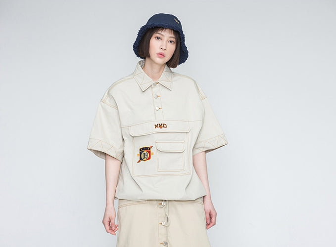 ロマンティッククラウン(ROMANTIC CROWN) Cotton Half Anorak_Beige