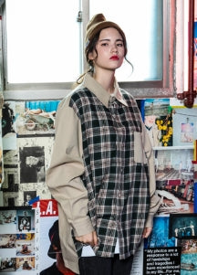 パーステップ(PERSTEP) Burning Layered Check Shirt2種 MSLS4195