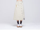 ロマンティッククラウン(ROMANTIC CROWN) Front Pocket Cotton Skirt_Beige