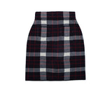 ロマンティッククラウン(ROMANTIC CROWN) Tartan Check Knit Skirt_Navy