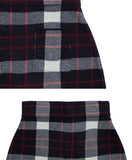 ロマンティッククラウン(ROMANTIC CROWN) Tartan Check Knit Skirt_Navy