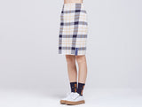 ロマンティッククラウン(ROMANTIC CROWN) Tartan Check Knit Skirt_Oatmeal