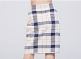 ロマンティッククラウン(ROMANTIC CROWN) Tartan Check Knit Skirt_Oatmeal