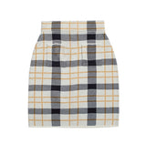 ロマンティッククラウン(ROMANTIC CROWN) Tartan Check Knit Skirt_Oatmeal