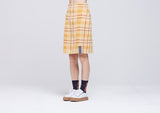 ロマンティッククラウン(ROMANTIC CROWN) Tartan Check Knit Skirt_Butter