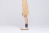 ロマンティッククラウン(ROMANTIC CROWN) Tartan Check Knit Skirt_Butter