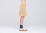 ロマンティッククラウン(ROMANTIC CROWN) Tartan Check Knit Skirt_Butter