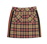 ロマンティッククラウン(ROMANTIC CROWN) Band line Check Skirt_Beige