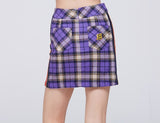 ロマンティッククラウン(ROMANTIC CROWN) Band line Check Skirt_Purple