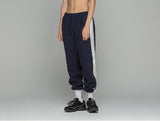 ロマンティッククラウン(ROMANTIC CROWN) Side Logo Fleece Track Pants_Navy