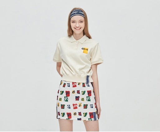 ロマンティッククラウン(ROMANTIC CROWN) GNAC Polo T Shirt_Oatmeal