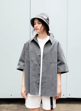 パーステップ(PERSTEP) Pigment Loose Fit Short Sleeve Shirt 6種 SMSS4079