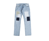 ロマンティッククラウン(ROMANTIC CROWN) Light Blue Patchwork Pants