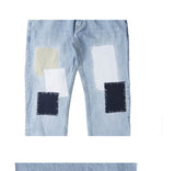 ロマンティッククラウン(ROMANTIC CROWN) Light Blue Patchwork Pants