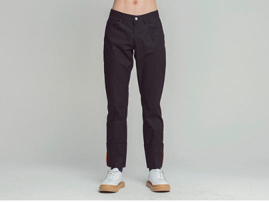 ロマンティッククラウン(ROMANTIC CROWN) Low Cutting Capri Pants_Black