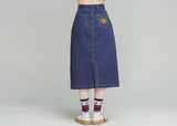 ロマンティッククラウン(ROMANTIC CROWN) Cotton Long Skirt_Navy