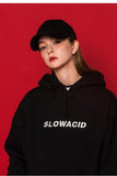 スローアシッド(SLOW ACID) 18FW Logo Hoodie (BLACK)